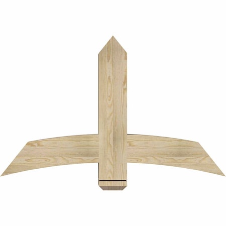 Ekena Millwork Bellingham Rough Sawn Timber Gable Bracket, Douglas Fir, 48"W x 30"H x 6"D x 6"F, 15/12 Pitch GBW048X30X0606BEL00RDF